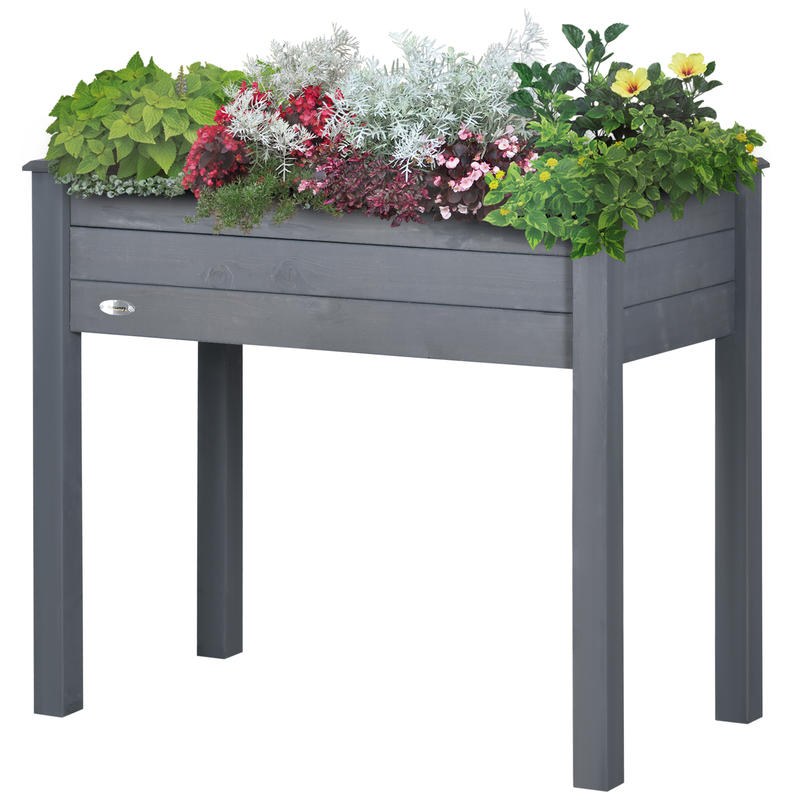 Raised Bed Planter Box - Outsunny Bac à légumes surélevé de