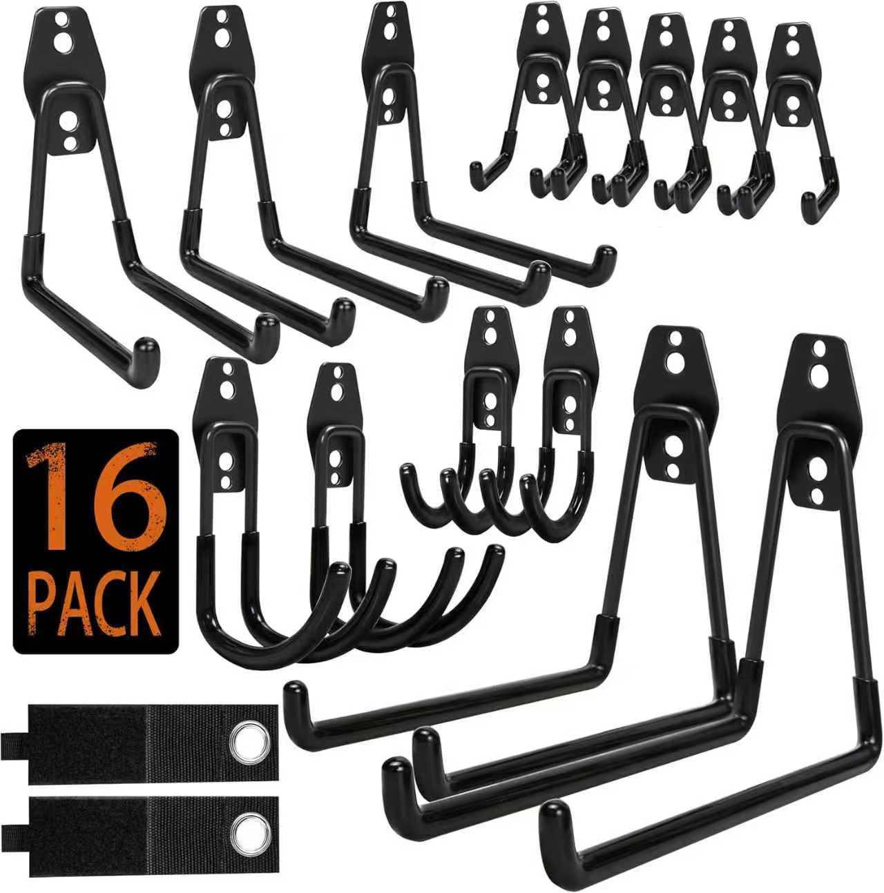 Gardening Tools Screwfix - 16 crochets muraux robustes en métal