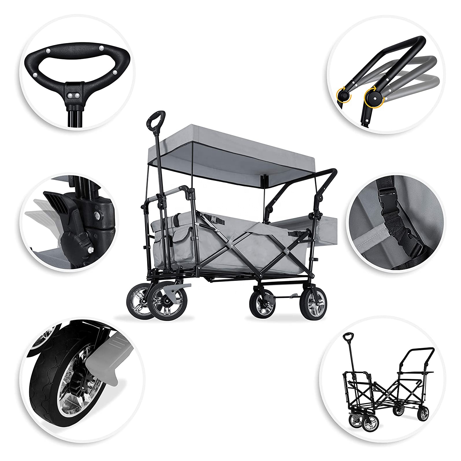 Gardening Tools Best - Chariot de jardin pliable robuste et