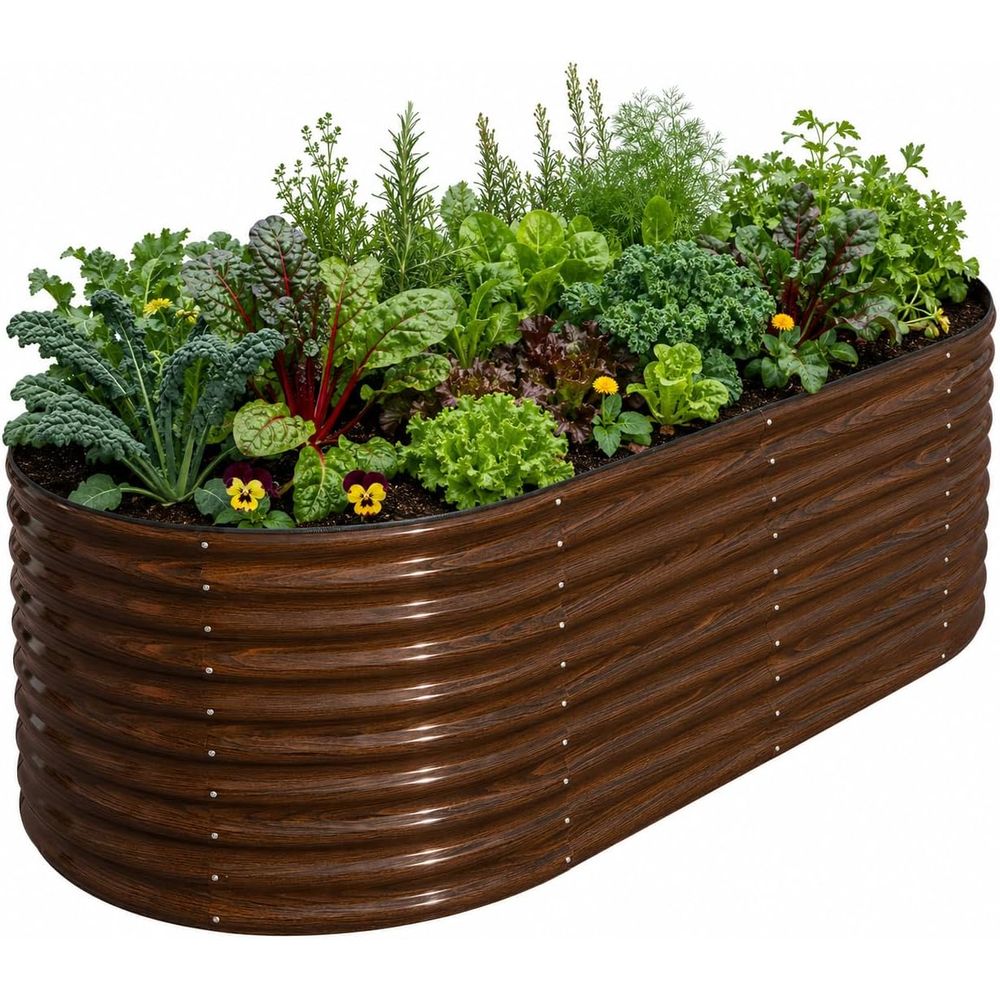Jardinière surélevée ovale de  - Raised Bed Planter Box avis et prix