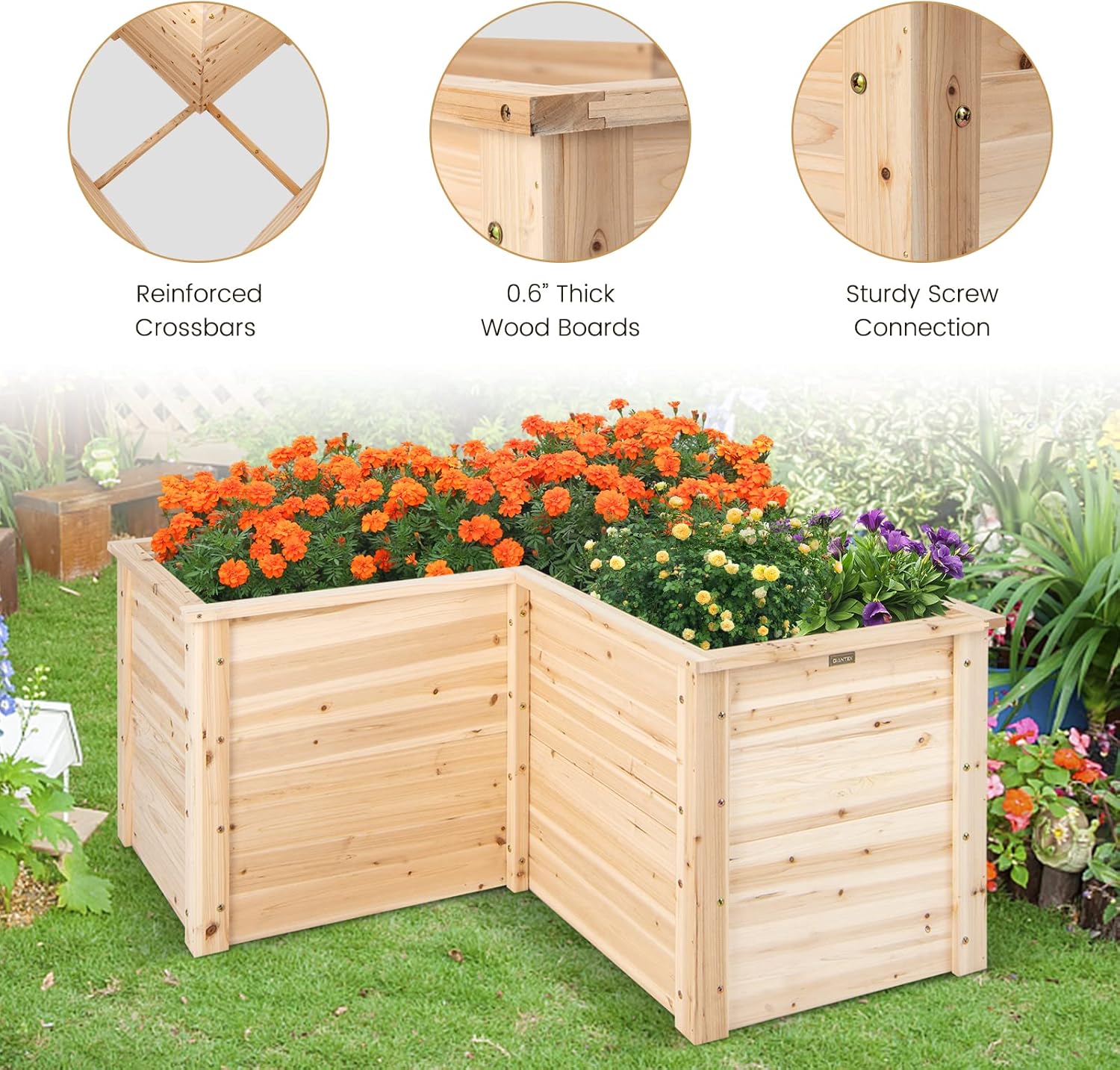 Bac à légumes surélevé en bois - Raised Bed Planter Box avis et prix