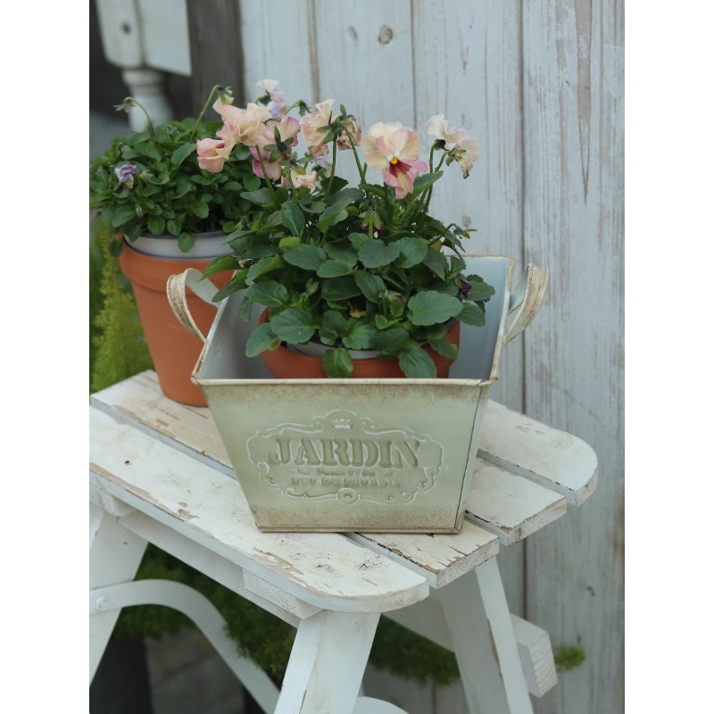Pot à fleurs vintage en étain  - Gardening Tools English avis et prix